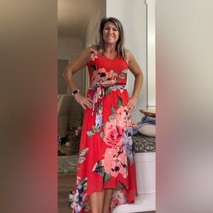 Apt. 9 Red Floral Maxi Dress